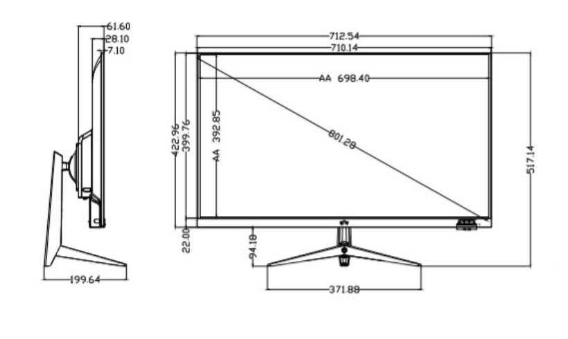 Dimensions of MW3232-V-K2