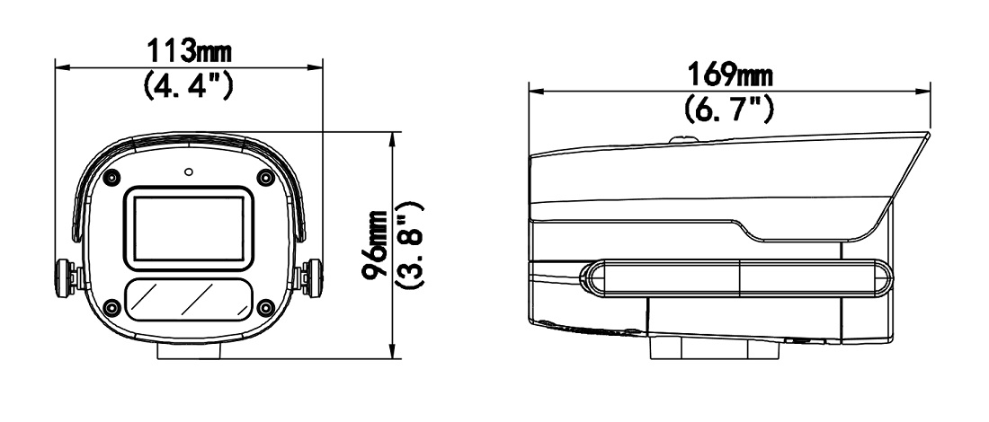 Dimensions of IPC2A12LP-ADF40KC-4G-E