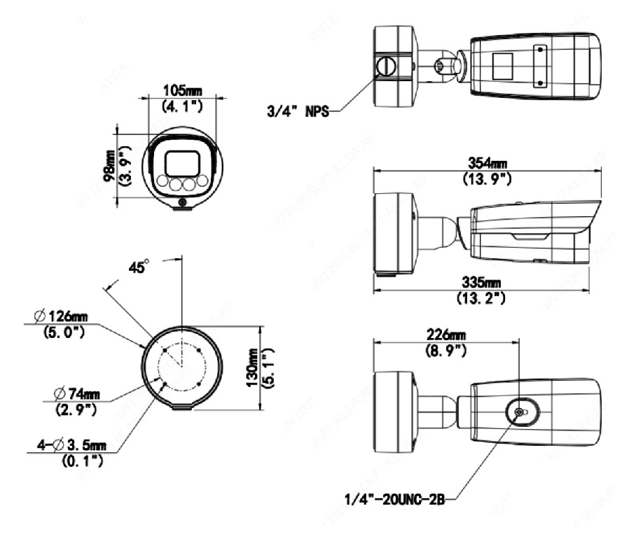Dimensions of IPC265EB-DX12K-I0