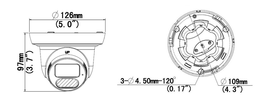 Dimensions of IPC3615SS-ADF28K-I1