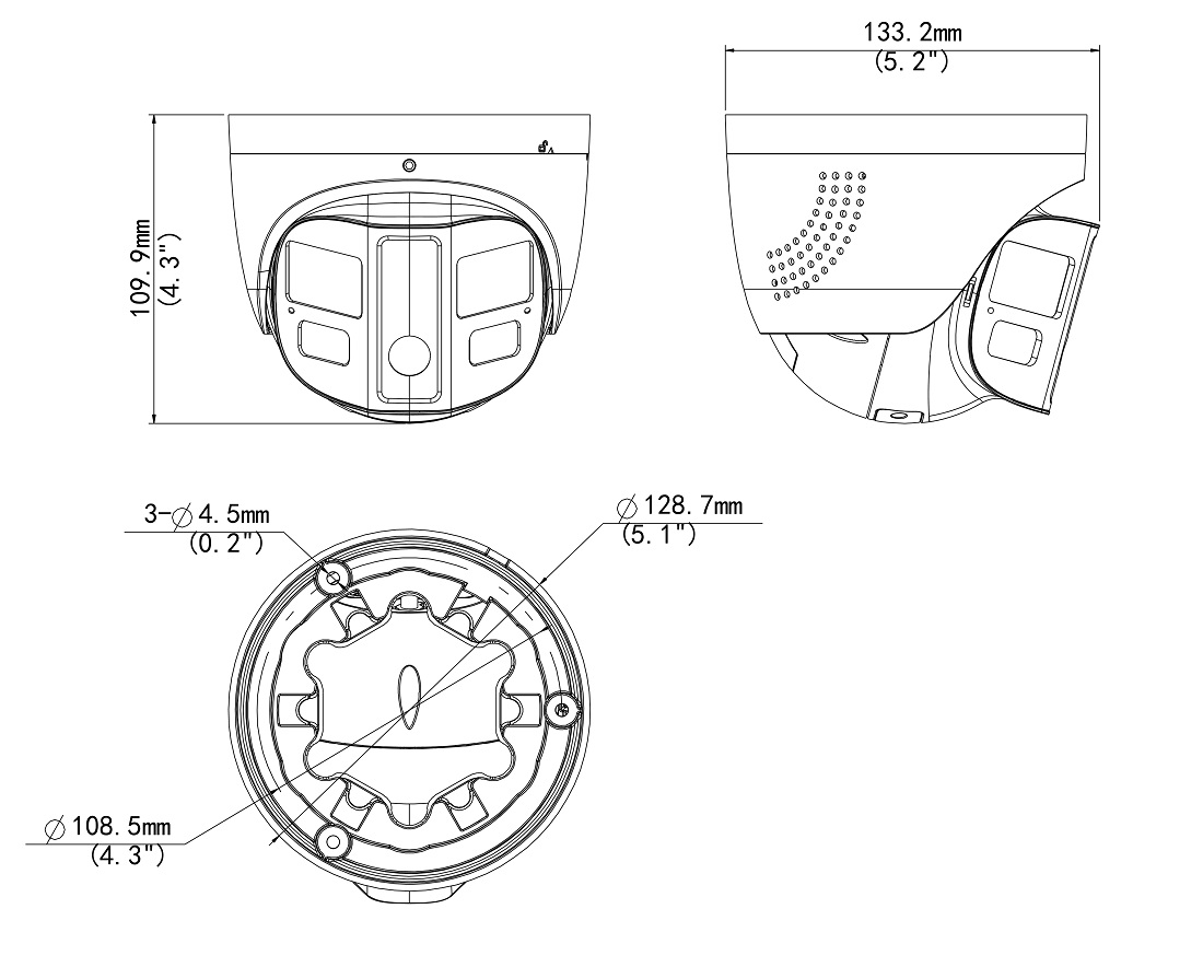Dimensions of IPC3K28SE-ADF28KMC-DL-I0
