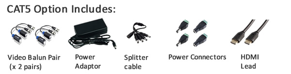 CAT5 video baluns for this system