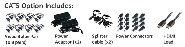 CAT5 video baluns for this high definition kit