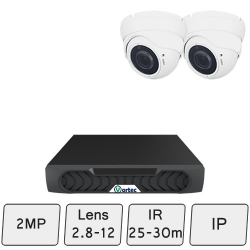 Eyeball Dome Camera Kit | 2MP IP CCTV Camera Kit
