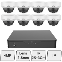 4MP Mini Dome Camera Kit (Vandal Resistant) | Uniview