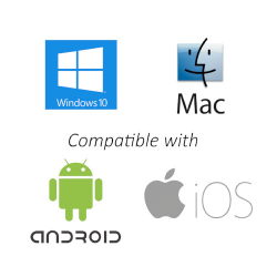 Compatible with Windows, Mac, Android and iOS devices