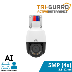Active Deterrence Mini PTZ Camera (4x Optical, LightHunter, Auto-Tracking)