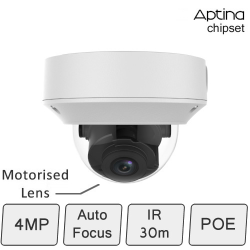 Vandal-Resistant Dome Camera (4MP, Auto-Focus, IK10)