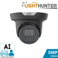 Black AI Turret Camera (5MP, LightHunter, Mic, WDR)