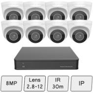 8MP Eyeball Dome Camera Kit