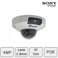 Vortec 4MP IP mini Dome Camera (4MP, IR 10m, POE) | IP CCTV professional range