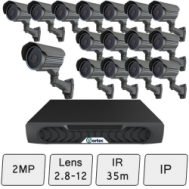 Mid-Range Security Camera System | 2MP IP CCTV System