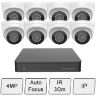 4MP Auto-Focus Dome Camera Kit