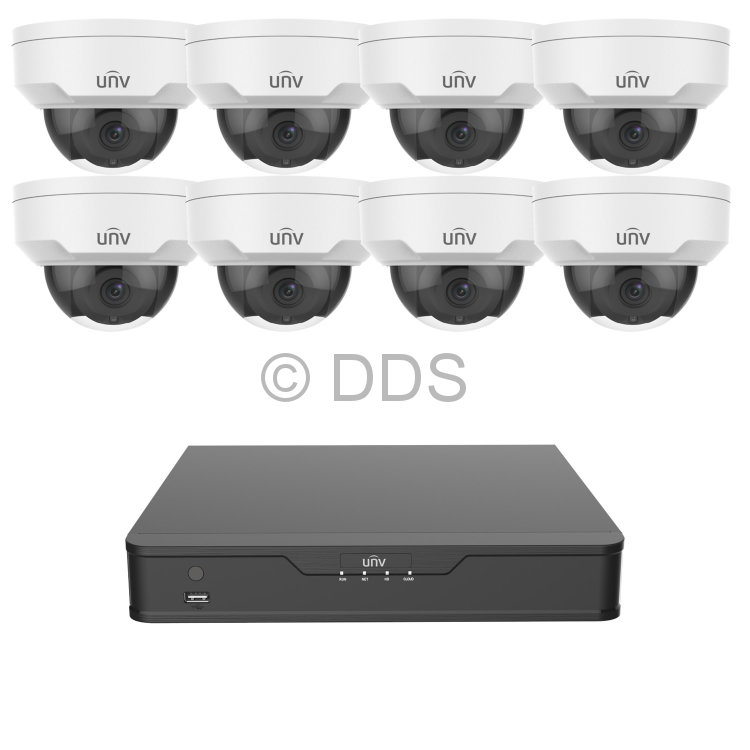 4MP Dome Camera Kit UniView CCTV System