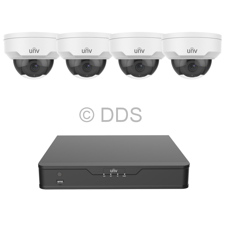 4MP Dome Camera Kit UniView CCTV System
