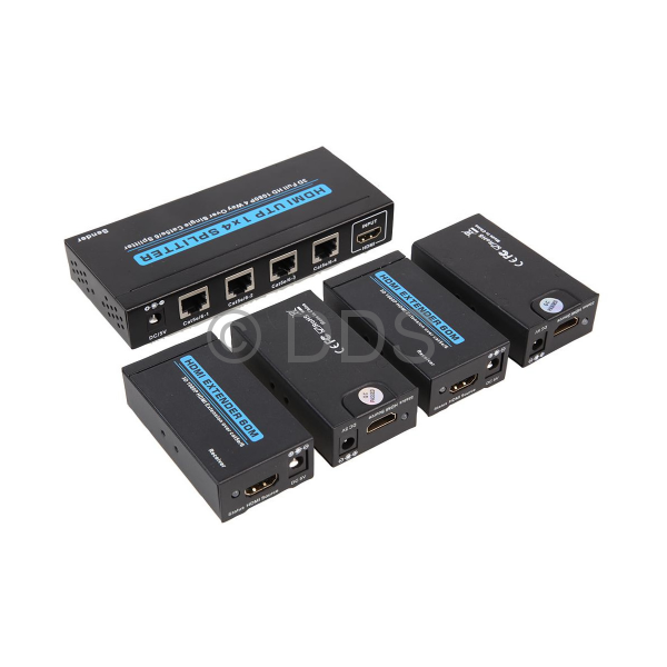 grundlæggende Fra Vestlig 4 Way HDMI over CAT5/6 Kit